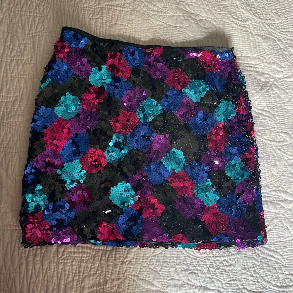 Sequin Mini Skirt - Multicolor